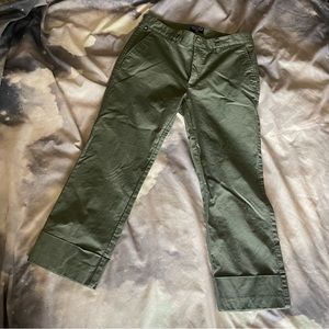 Polo Jeans Co. Ralph Lauren - green cuffed ankle pants chinos khakis size 10